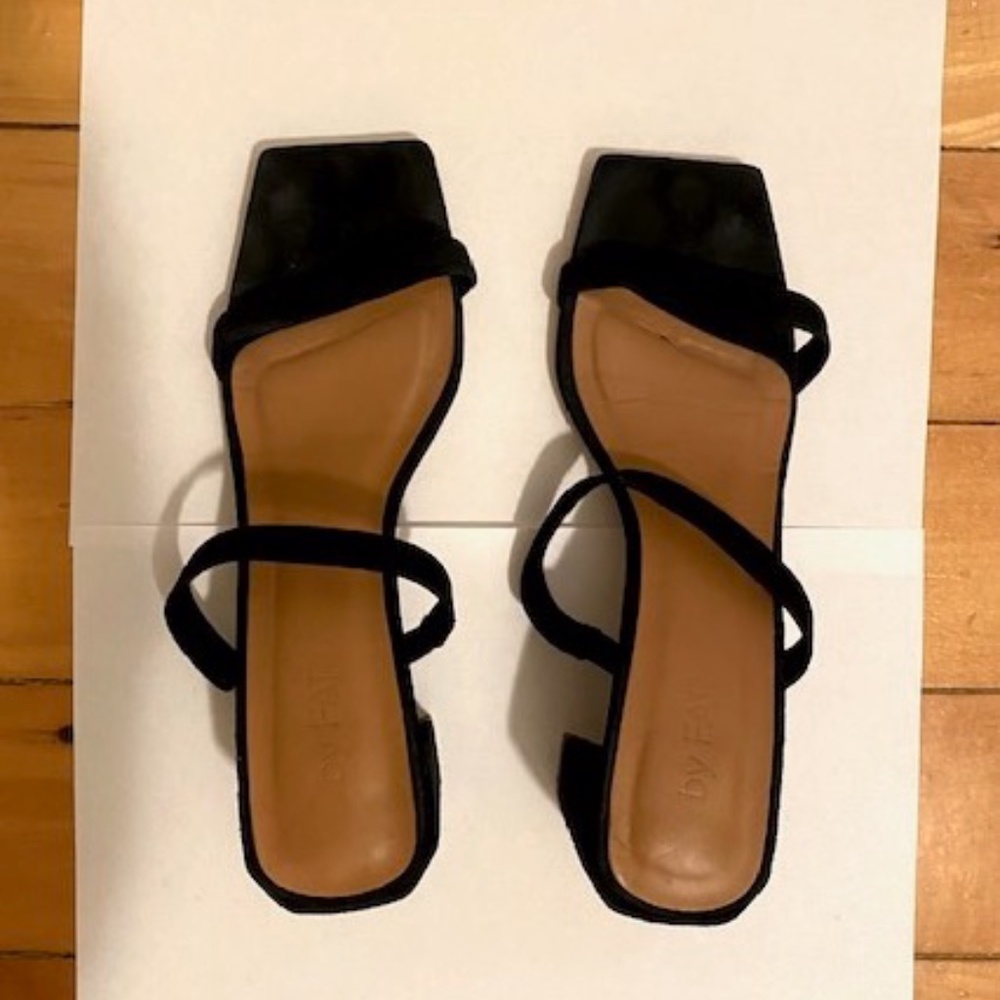 BY FAR black Tanya sandals